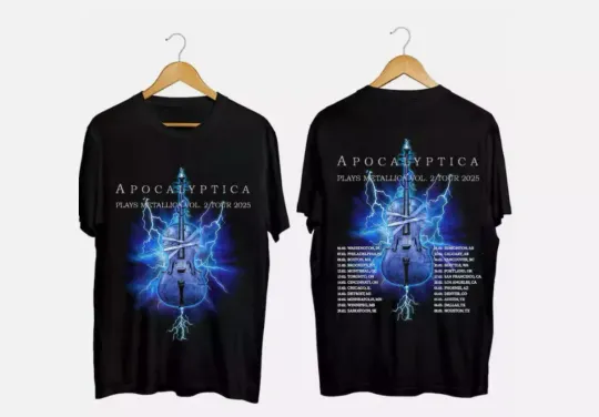 Discover Apocalyptica 2025 Tour Shirt, Apocalyptica Band Fan T-Shirt
