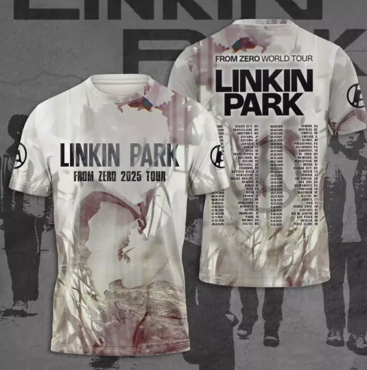 Discover Linkin Park 2025 Tour List Date 3D T-Shirt Unisex All Size Gift For Fans