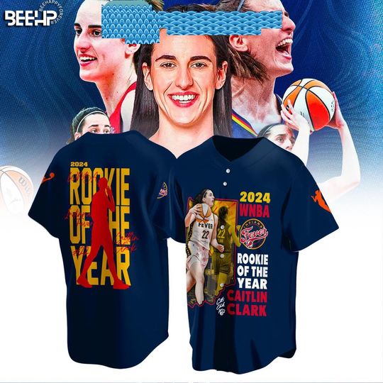 Discover Caitlin Clark 2024 Rookie Of The Year Indiana Fever Baseball Jersey