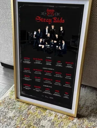 Discover Stray Kids DominATE World Tour US 2025 Poster, DominATE World Tour North America