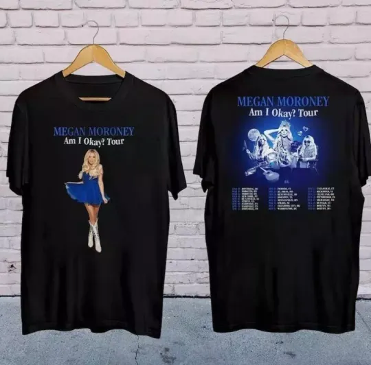 Discover 2025 Megan Moroney Am I Okay Tour T-shirt  Megan Moroney Country Music