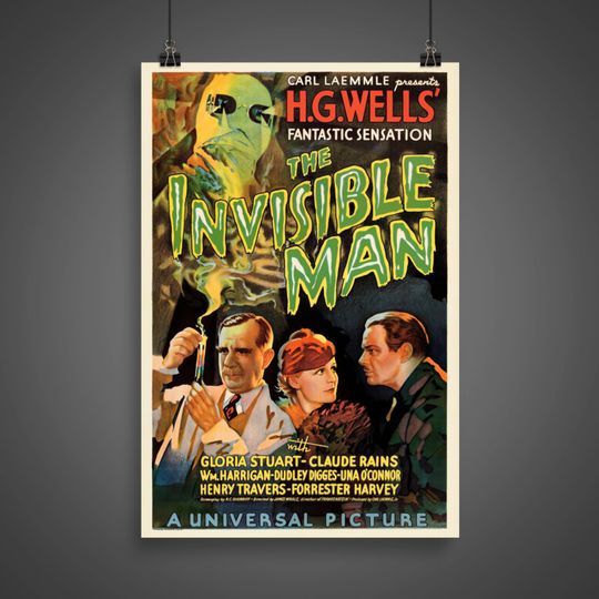 Discover The Invisible Man (1933) - Vintage Movie Poster