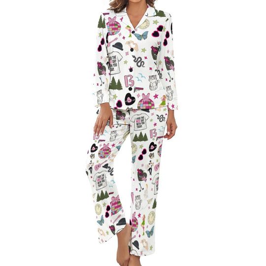 Discover Cozy Knit Womens Two Piece Pajamas with Cute Trendy All Over Print
