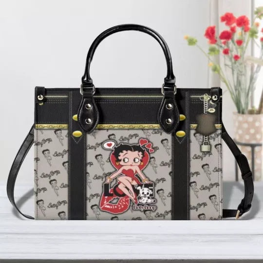 Discover Cartoon Betty Boop Leather Handbag, Woman Handbag