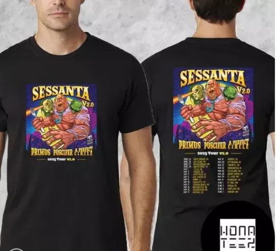 Discover A PERFECT CIRCLE And PRIMUS And PUSCIFER Sessanta V2.0 Tour 2025 Fan Gifts Shirt