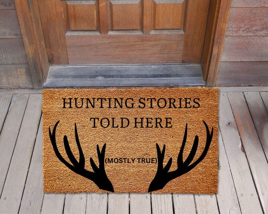 Discover Get The Buck Outta Here Funny Doormats For Outside, Custom Funny Doormat