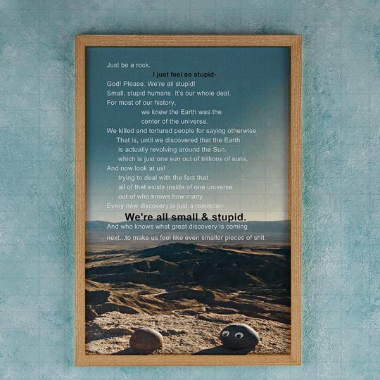 Discover Just Be a Rock Quote Poster Everything Everywhere all at Once Movie Poster
