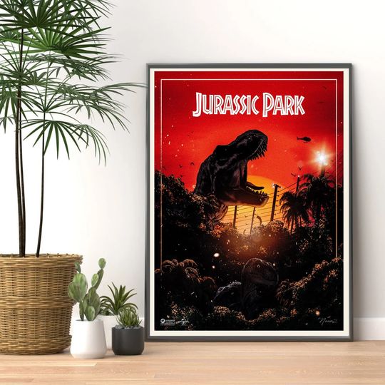 Discover Jurassic Park Movie Poster Print, Canvas Wall Art, Room Decor