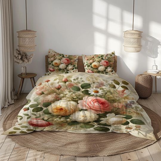 Discover Vintage Floral Bedding Set, Bedroom Decor