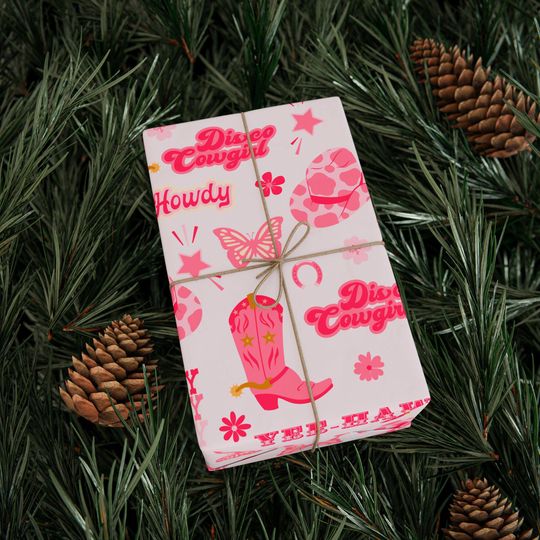 Discover Pink Cowgirl Chappell Roan Aesthetic Wrapping Paper for Christmas