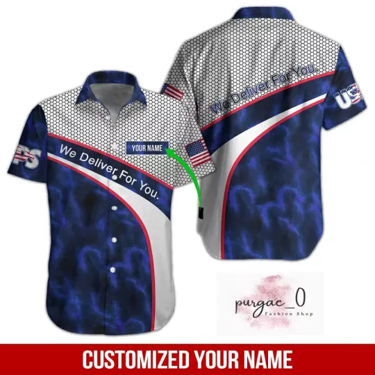 Discover Mens Postal Service Postal Service Tropical Hawaiian 3D Hawaii Shirt Aloha