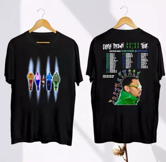 Discover 11 11 Tour Chris Brown 2024 Shirt, Chris Brown Fan Shirt, Chris Brown 2024