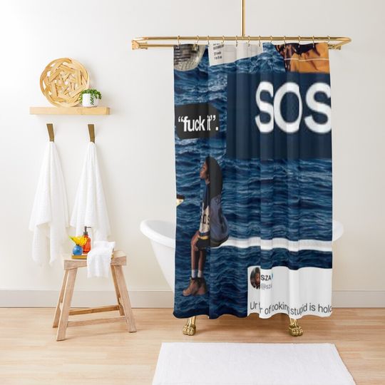 Discover SOS : I Hate U Shower Curtain