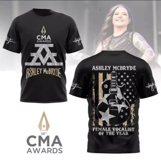 Discover Ashley McBryde 58th CMA Awards Female Vocalist Of The Year 2024 AOP 3D T-shirt
