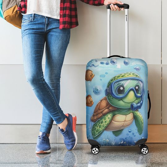 Discover Cartoon Turtle Kids Luggage/Suitcase Cover