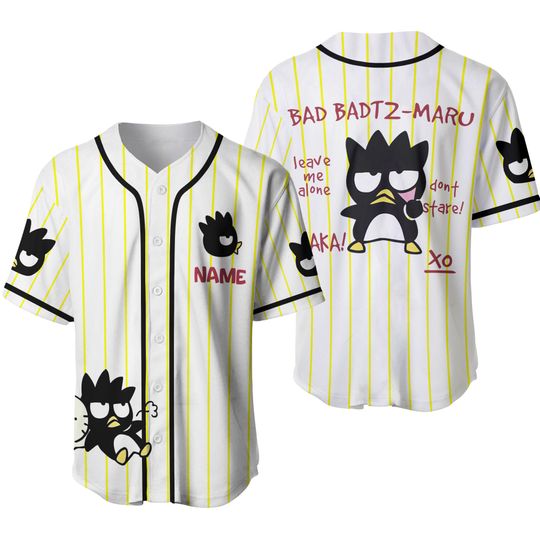 Discover Personalized Badtz Maru Team Baseball Jersey, Saniro Baseball Jersey