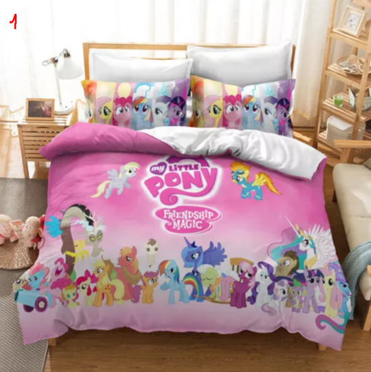 Discover My Little Pony Doona Duvet Cover Pillowcase Bedding Set Single Double Kids Gift