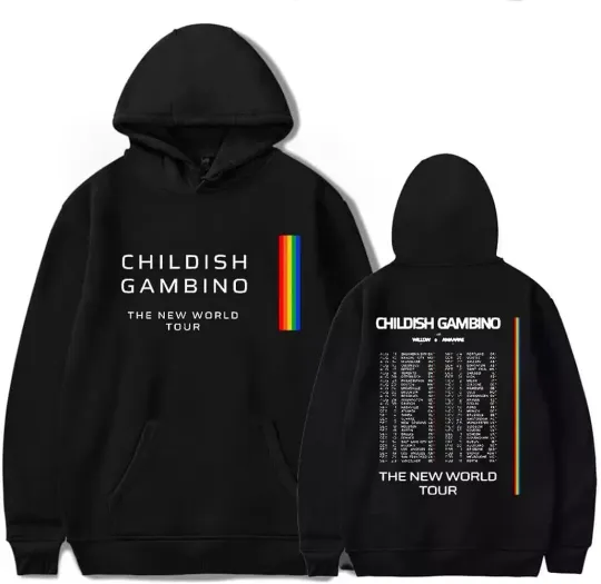 Discover double sided hoodie, Childish Gambino The new world tour 2024 Hoodie