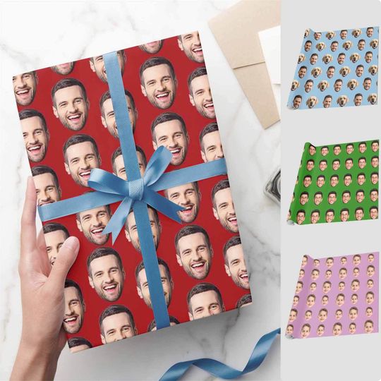 Discover Custom Face Wrapping Paper, Custom Gift Wrapping Paper