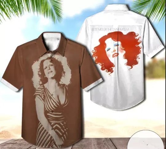 Discover Bette Midler The Divine Miss M Album Cover Hawaiian Shirt