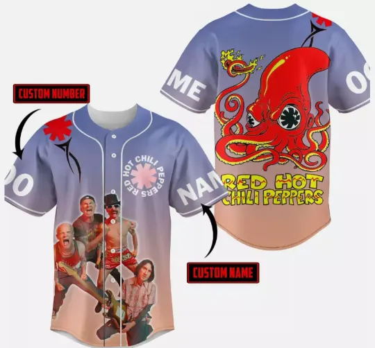 Discover Personalized Red Hot Chili Peppers Baseball Jersey Shirt