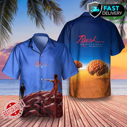 Discover Best Quality! Rush Rock Band Hemispheres Hawaiian Shirt