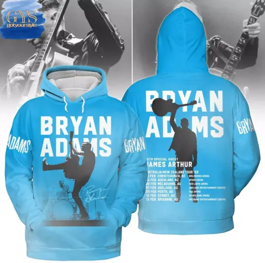 Discover BG Bryan Adams Roll With The Punches 2025 Tour 3D Hoodie
