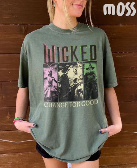 Discover Vintage Wicked shirt, Wicked Change For Good Sweatshirt, Defy Gravity Broomstick Magic Wand, Wizard Movie Fan Shirt