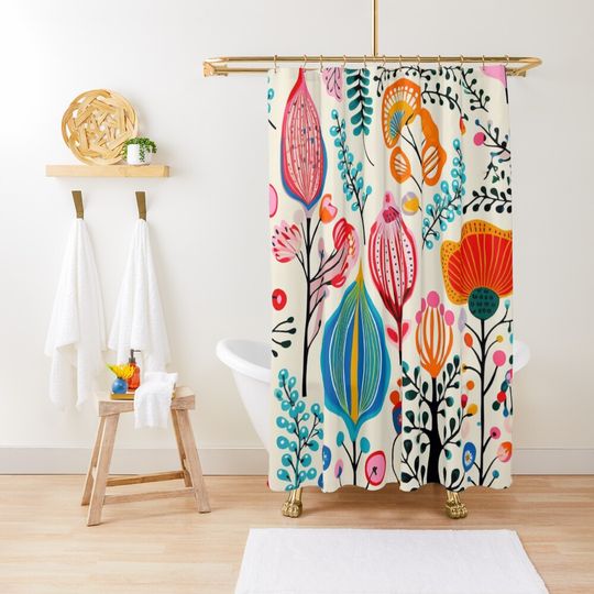 Discover Drawing of a Skandinavian Folklore Shower Curtain