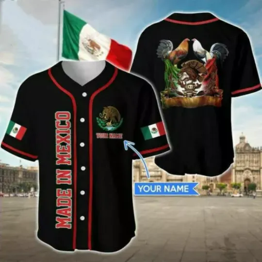 Discover Custom Name Made In Mexico 3D BASEBALL JERSEY