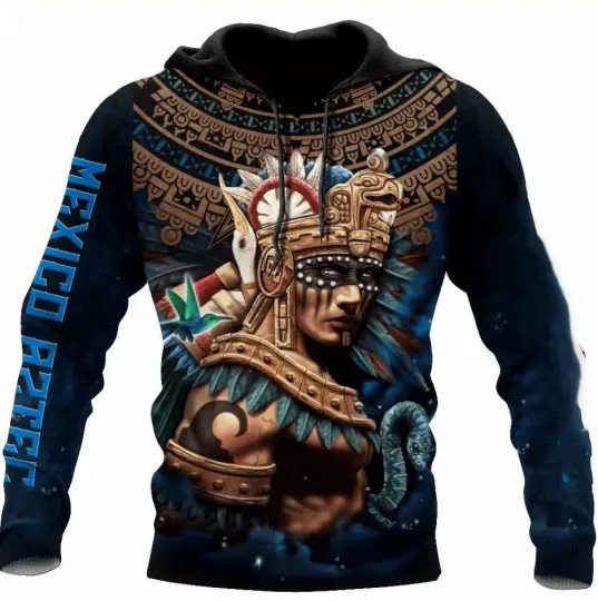 Discover Mexico Flag Print Hoodie For Men Mexican 3D Hooded