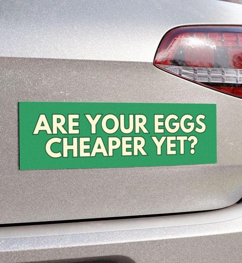 Discover Are your Eggs  Yet Car Magnet