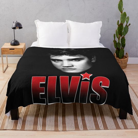 Discover Vintage Red And Black Silhouette Throw Blanket