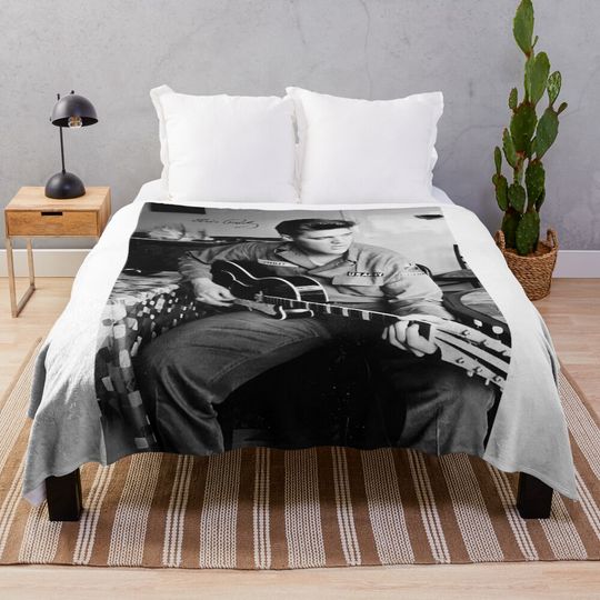 Discover 09 Young EP Playing Guitar Throw Blanket