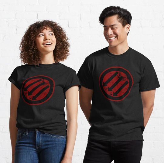 Discover Iron Front Antifa Distressed Logo Classic T-Shirt