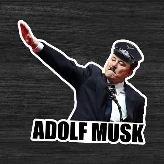 Discover Elon Musk Fascist Sticker, Anti MAGA Political Stickers