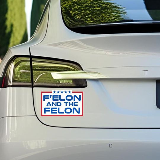 Discover F'elon and the Felon Die-Cut Sticker  Anti Trump Sticker