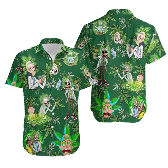 Discover Rick And Rickandmorty Hawaii Shirt Aloha Shirt