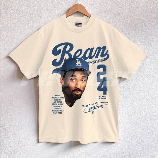 Discover Kobe "BEAN" Double Sided T-Shirt, Kobe Los Angeles