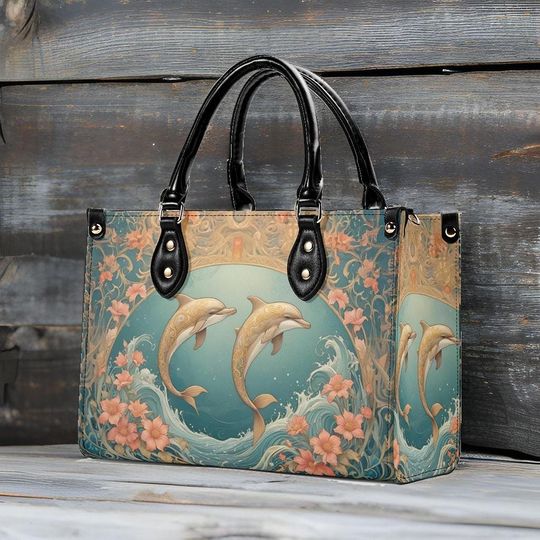 Discover Dolphins in Art Nouveau Style Leather Bags, Gifts for Her