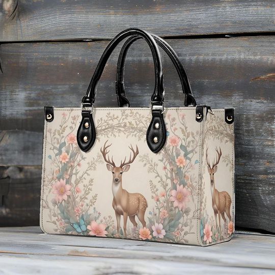 Discover Deer with Floral Leather Bags, Gifts for Her
