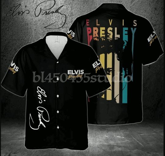 Discover Elvis Presley Hawaiian Shirt Vintage Elvis Summer Shirt Music Lover Gift