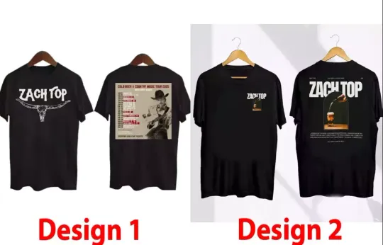 Discover All design tour 2025, Zach Top Country Music Two Sides Unisex T-Shirt