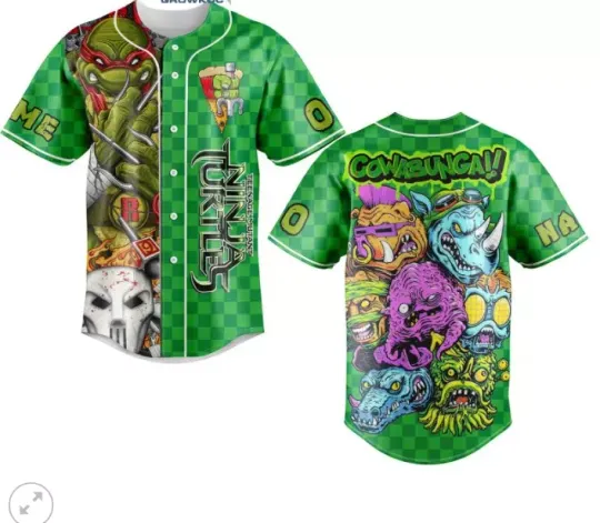 Discover Teenage Mutant Ninja Turtles Cowabunga Monster baseball jersey