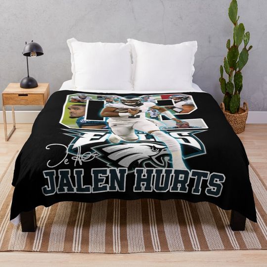 Discover Jalen Hurts Throw Blanket, Gift For Football Lovers