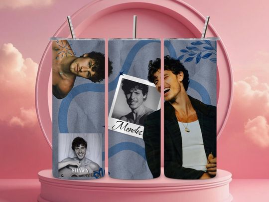 Discover Shawn Mendes Collage Tumbler with Lid and Straw