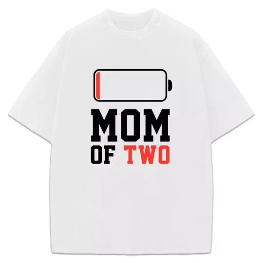 Discover Mom Of Two T-Shirt Mothers Day Gift Funny Novelty Graphic Tee