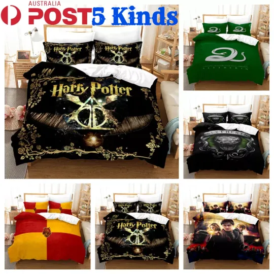 Discover Harry Potter Quilt Duvet Doona Cover Set Bedding Soft Pillowcase Single King Bed