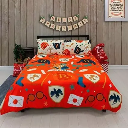 Discover  Harry Potter Joyeux Double Rotary Reversible Christmas Bedding Set Gift