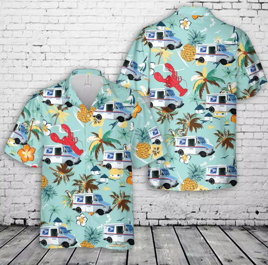Discover Postal Service Postal Service Tropical Hawaiian 3D Hawaii Shirt